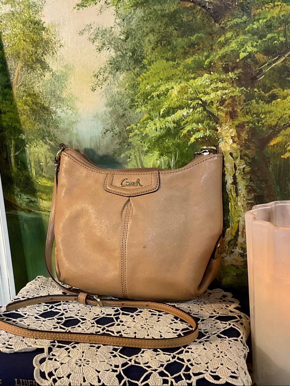 Coach Tan Leather Crossbody Bag